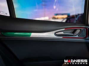 Alfa Romeo Stelvio Door Trim - Carbon Fiber - Interior Door Trim Kit - Italian Theme - Feroce Carbon
